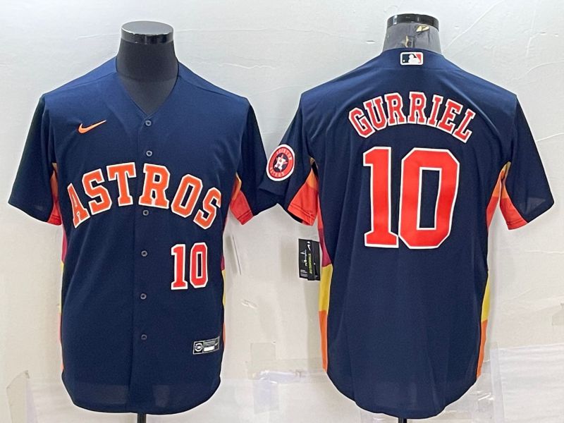 Men Houston Astros #10 Gurriel Blue Game Nike 2022 MLB Jersey->houston astros->MLB Jersey